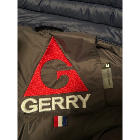 GUC Gerry Men's Black Puffy Jacket Front Zipper Pockets Nylon Size Medium - Picture 4 of 6